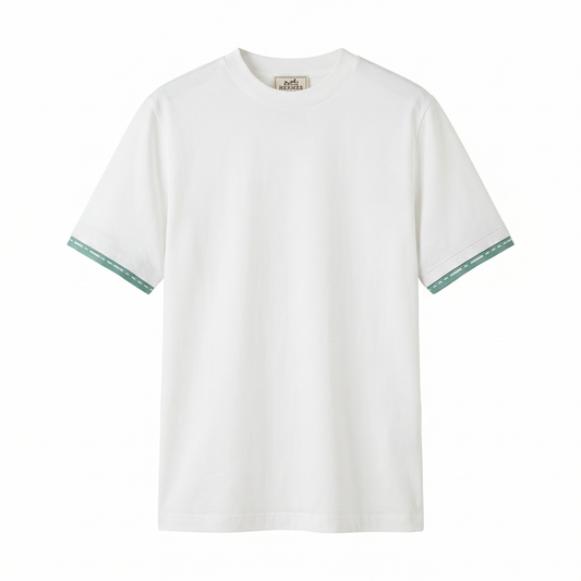 Hermès Minimal Sleeve Detail T-Shirt – White