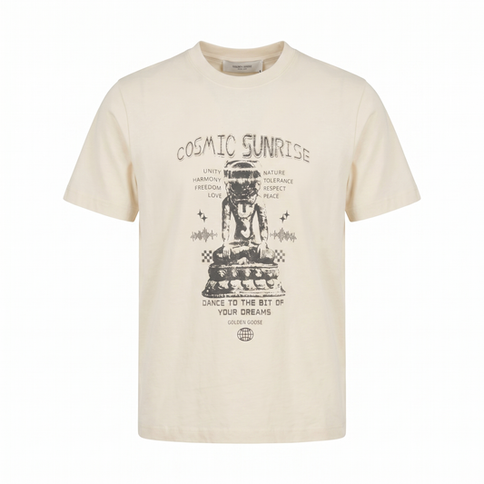 Golden Goose Cosmic Sunrise Graphic T-Shirt – Cream
