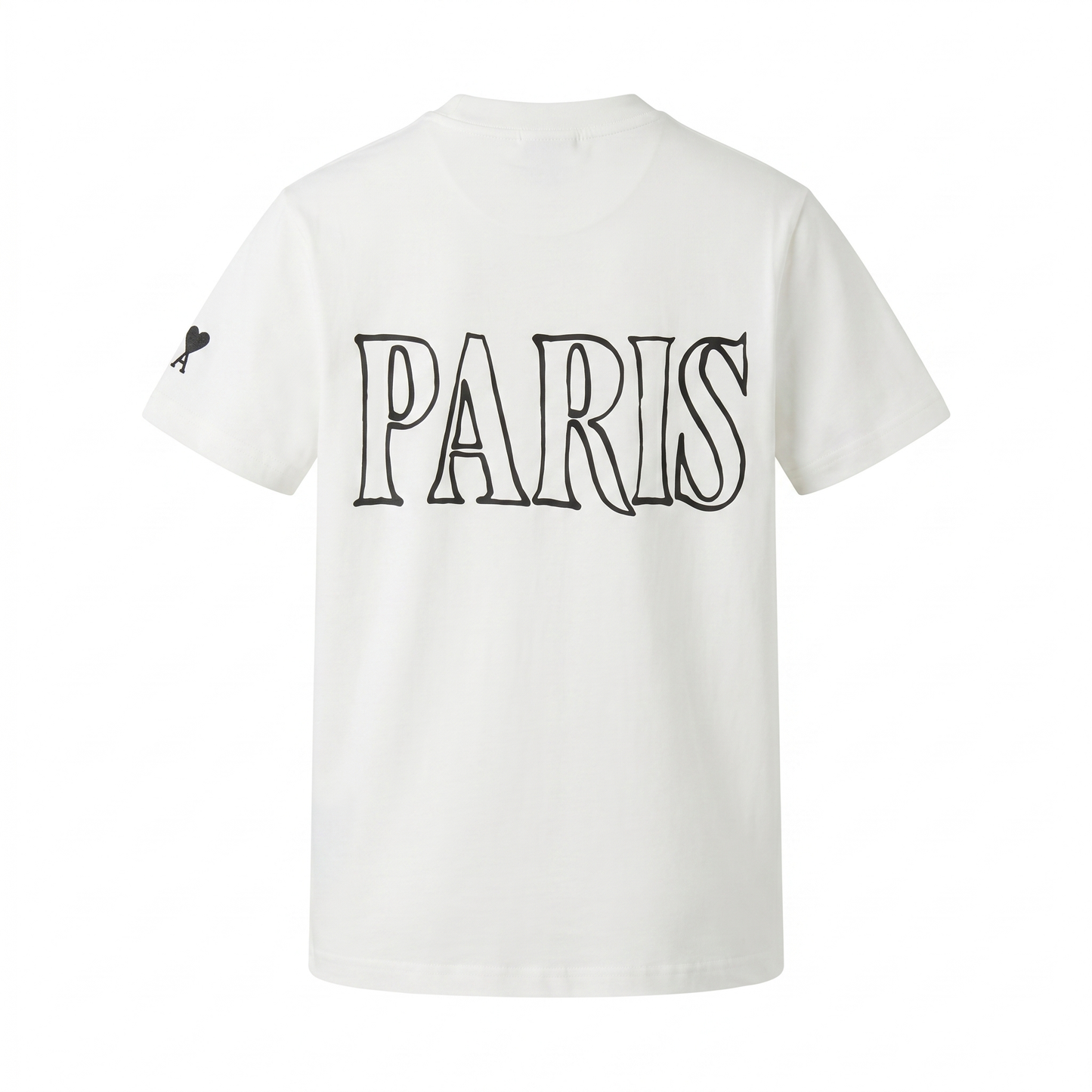 AMI Paris Logo Print T-Shirt – White