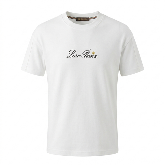 Loro Piana Script Logo T-Shirt – White