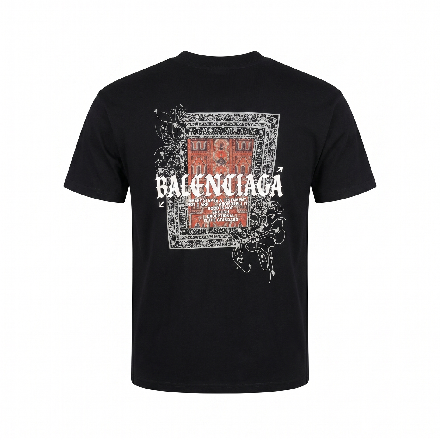 Balenciaga Graphic Print T-Shirt – Black