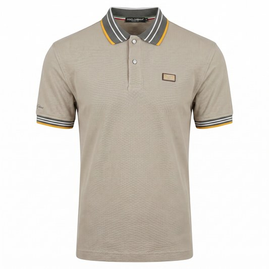 Dolce & Gabbana Classic Polo T-Shirt – Beige Edition