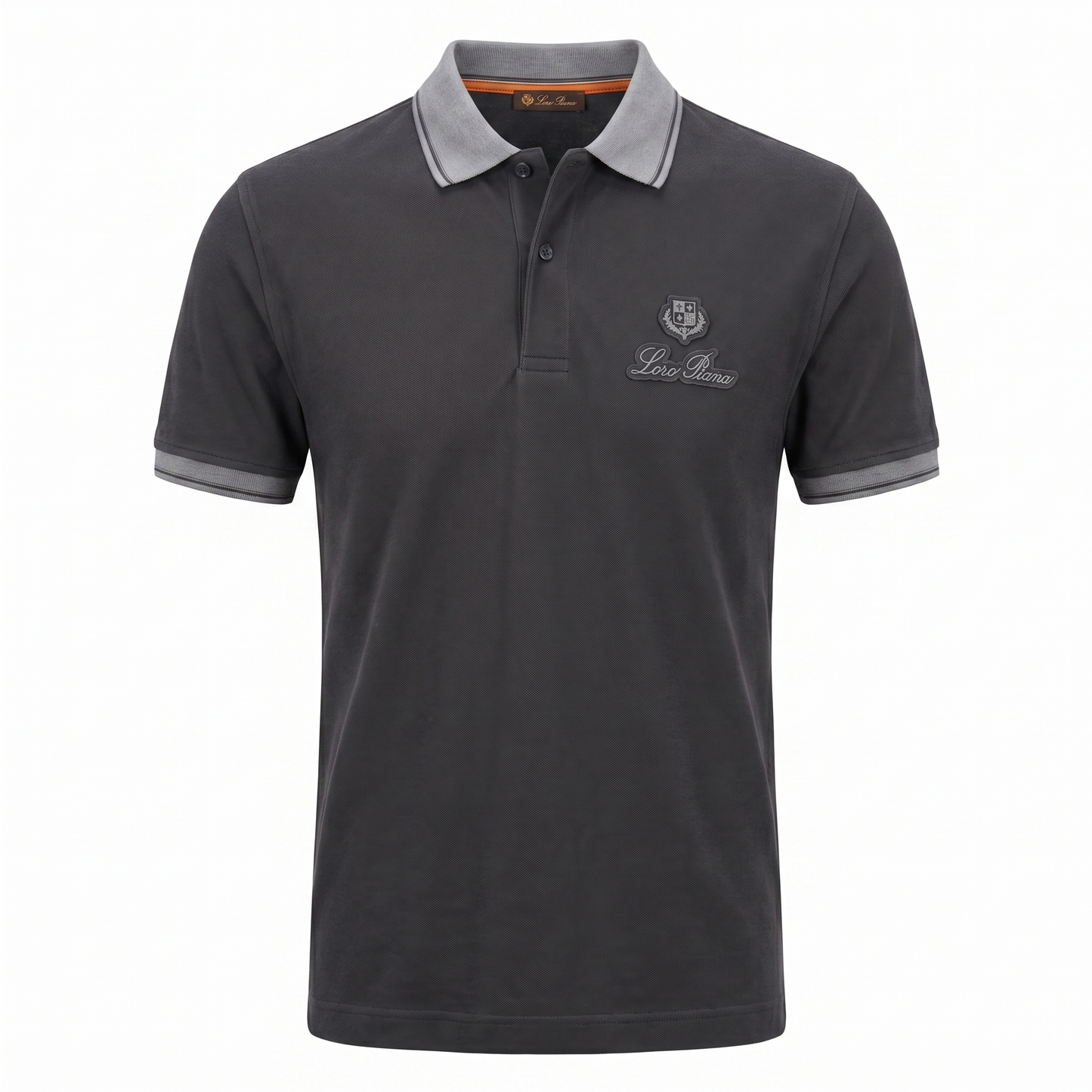 Loro Piana Classic Polo T-Shirt – Charcoal Grey Edition