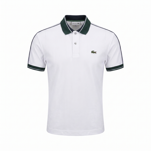Lacoste Classic Polo T-Shirt – White & Green Contrast