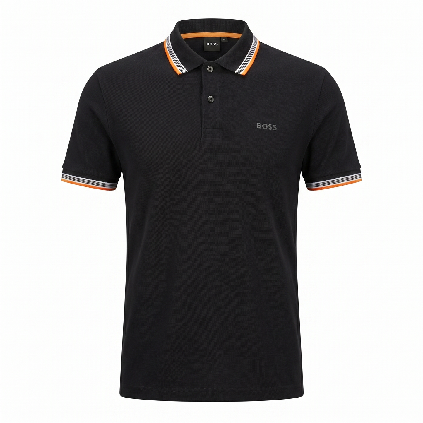 BOSS Classic Polo T-Shirt – Black & Orange Detail