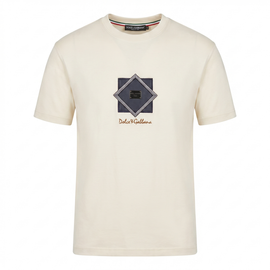 Dolce & Gabbana Signature Badge T-Shirt – Cream