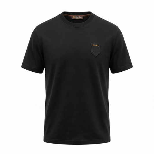 Loro Piana Crest Minimal T-Shirt – Black