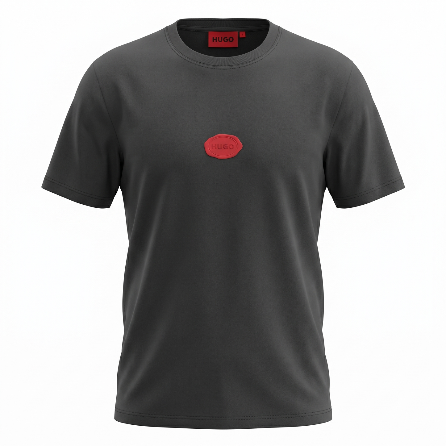 HUGO Red Logo Minimal T-Shirt – Black