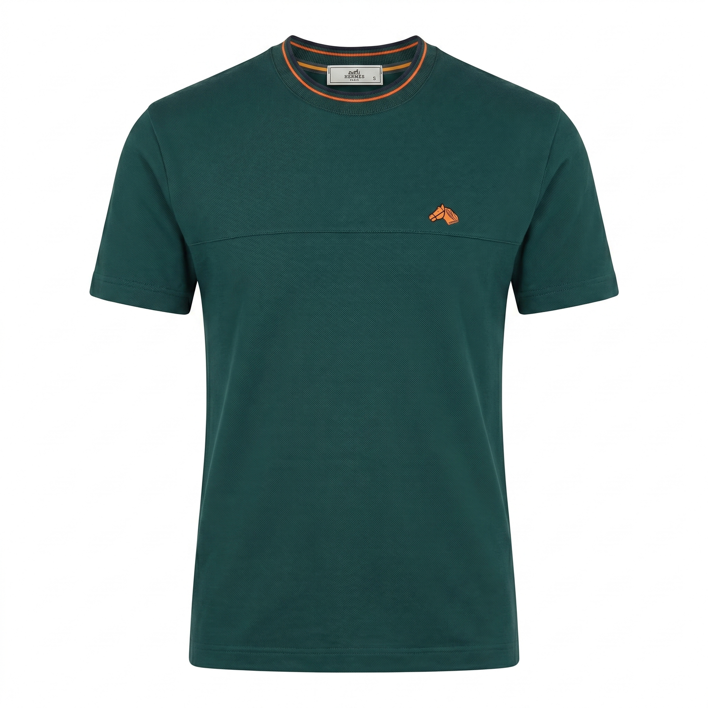 Hermès Minimal Logo T-Shirt – Dark Green