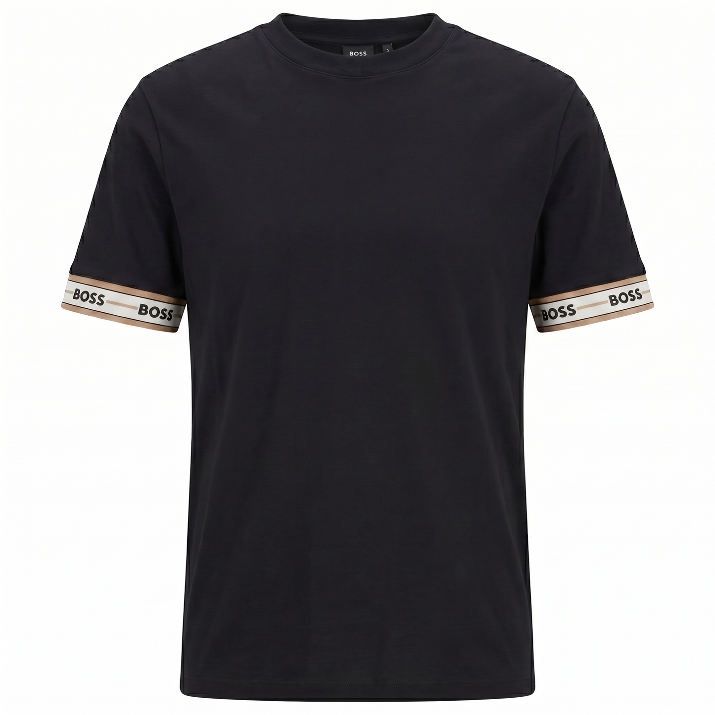 BOSS Logo Sleeve Detail T-Shirt – Black