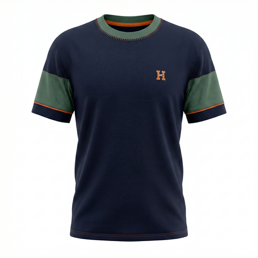 Hermès Colorblock Signature T-Shirt – black/Olive