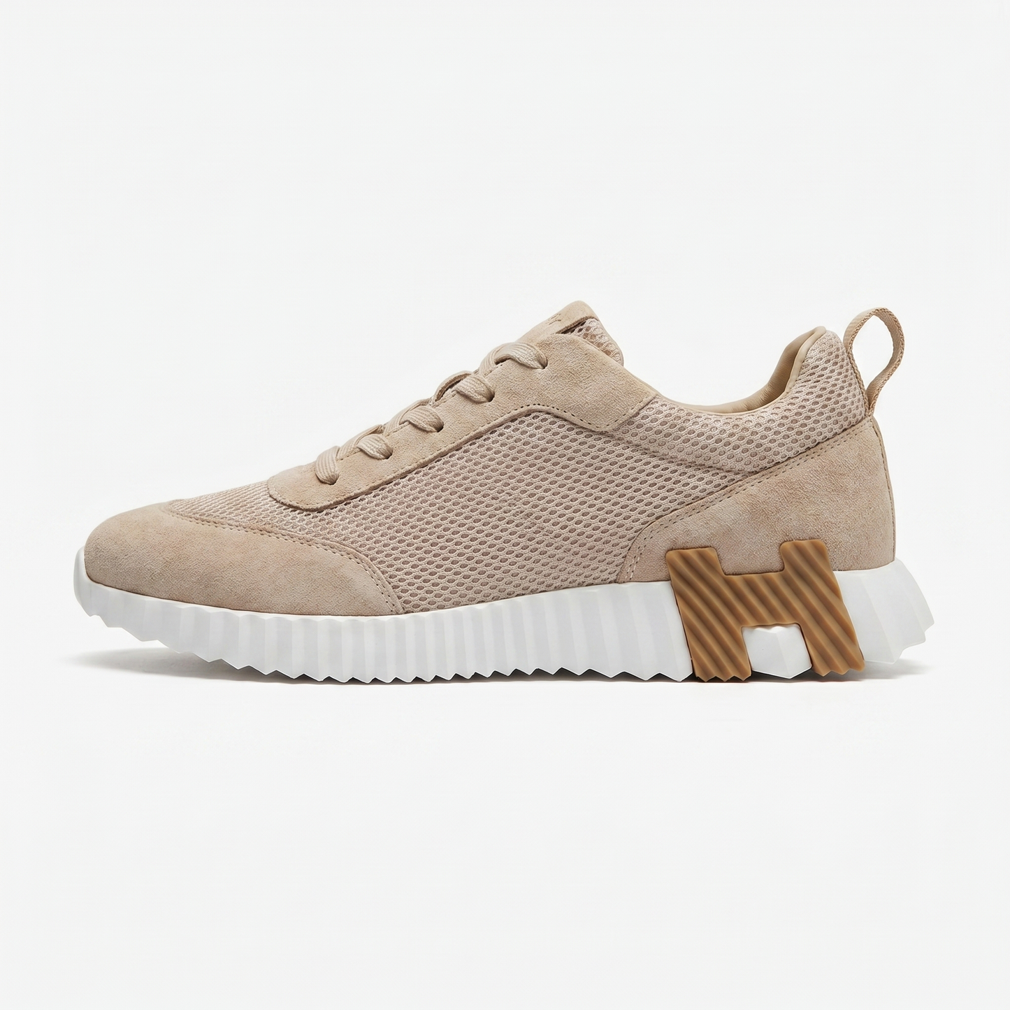 Hermès Mesh Suede Chunky Sole Beige