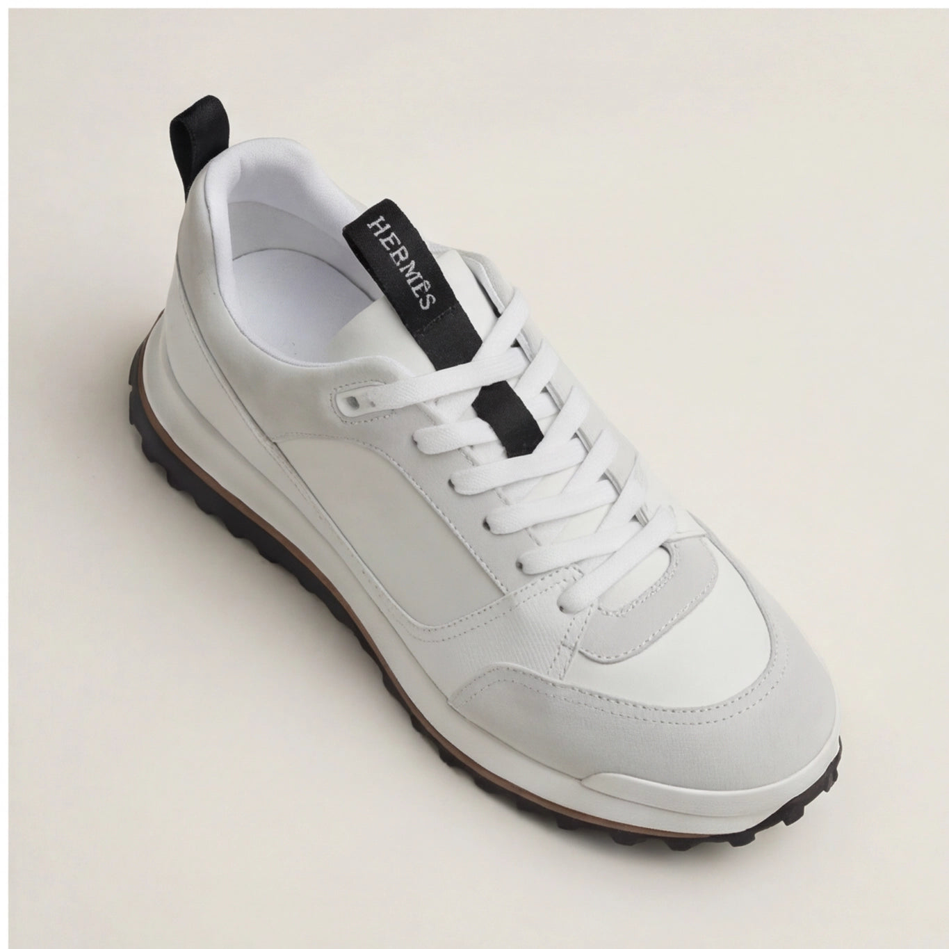 Hermès Velar Leather Sneakers – White