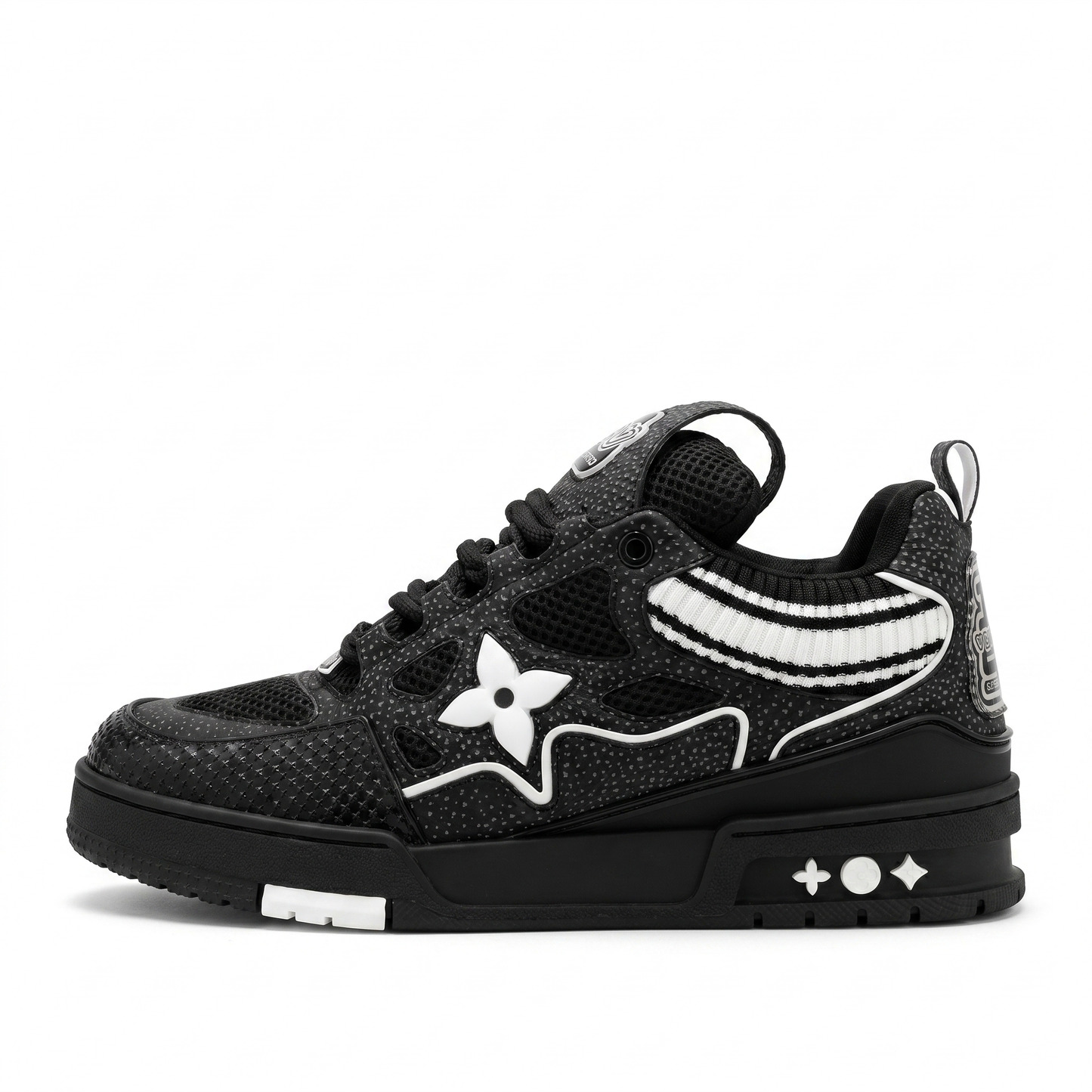 Noir Monogram Chunky Sneaker – Black Luxury Streetwear