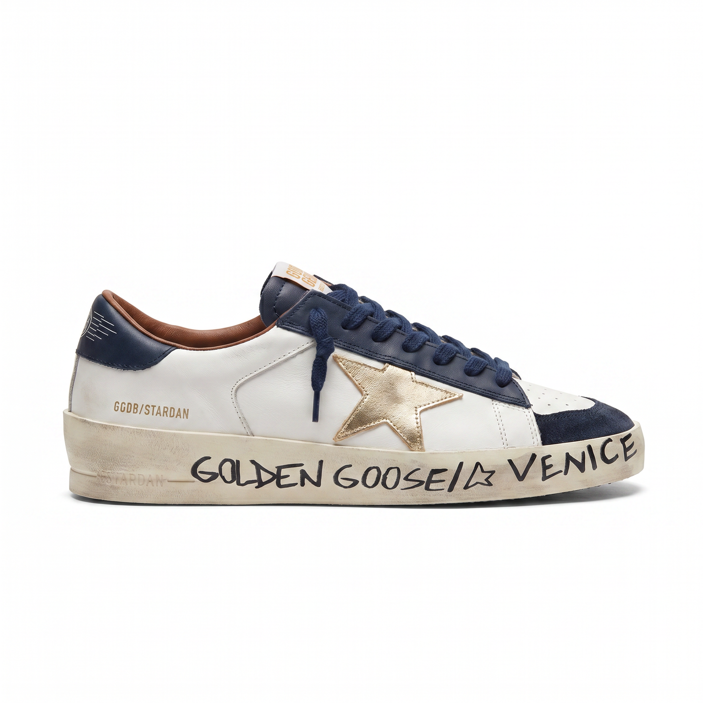 Vintage Star Street Sneaker – White Navy Edition