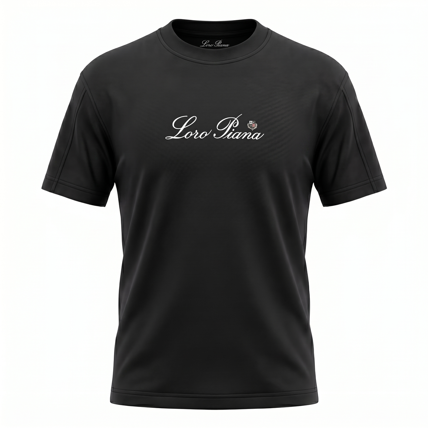 Loro Piana Script Logo T-Shirt – Black