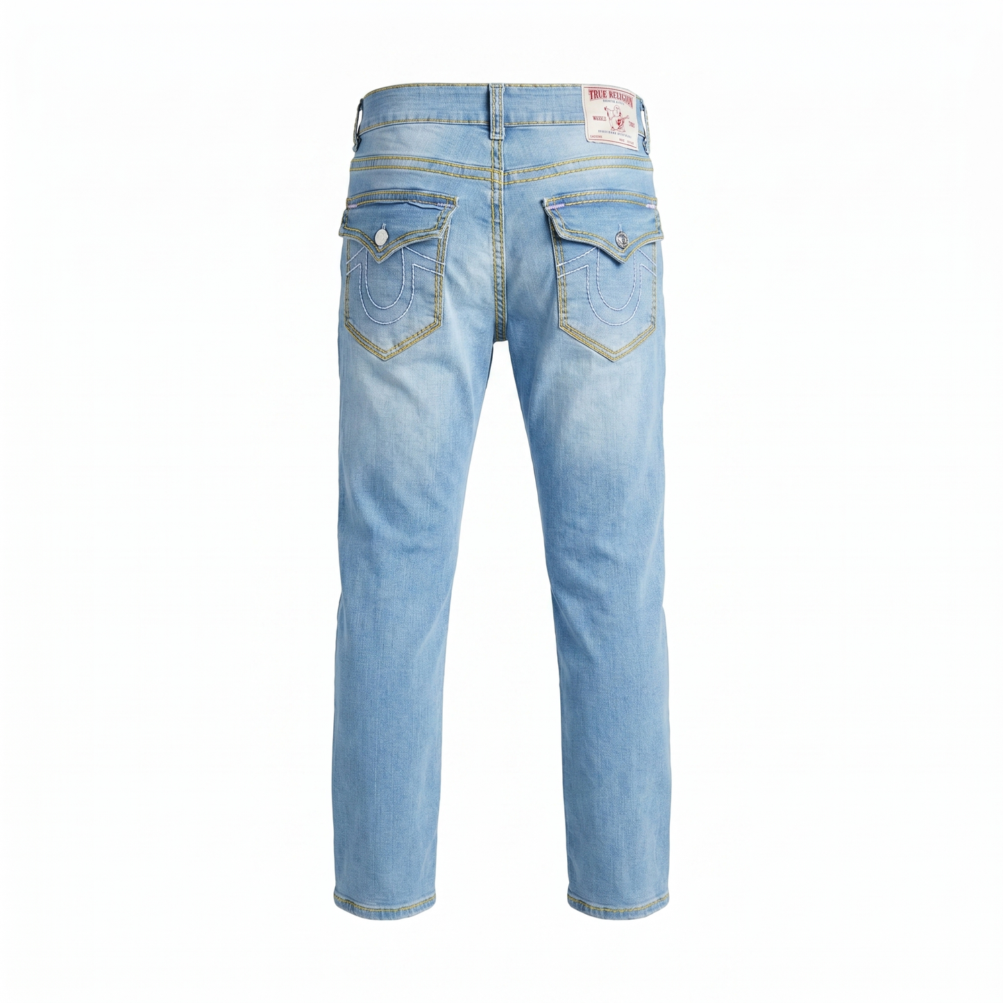 True Religion Gold Stitch Light Wash Denim