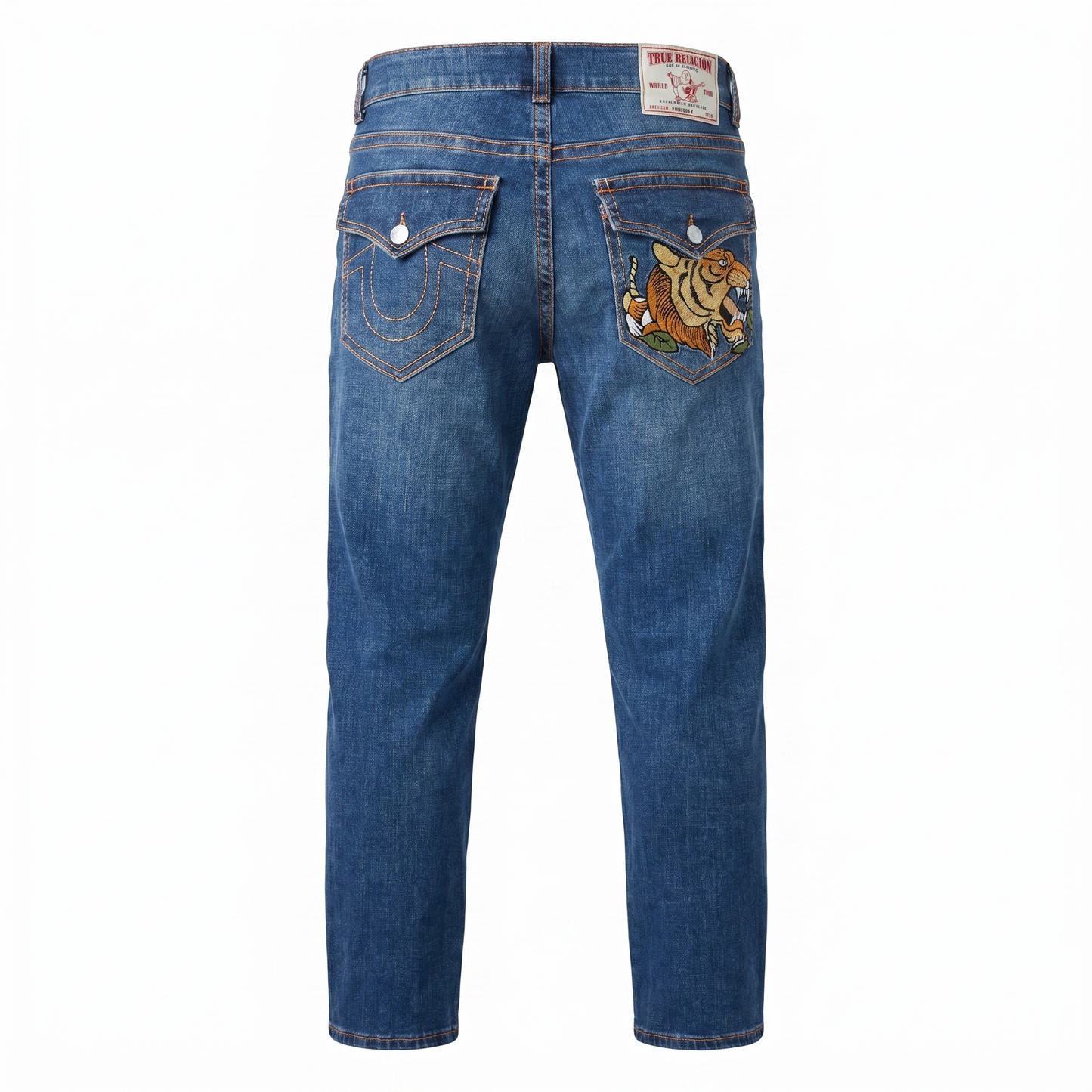 True Religion Tiger Embroidered Denim