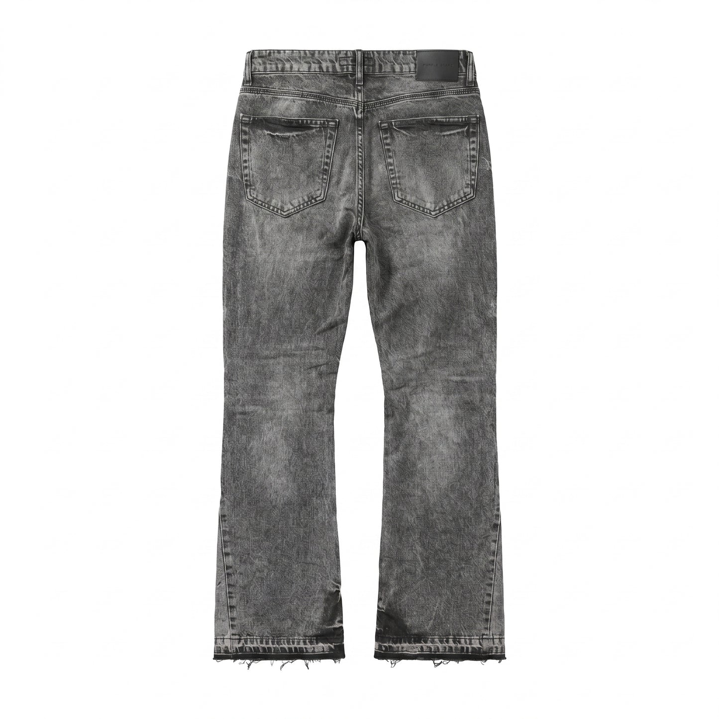 PURPLE BRAND Vintage Grey Distressed Bootcut Jeans