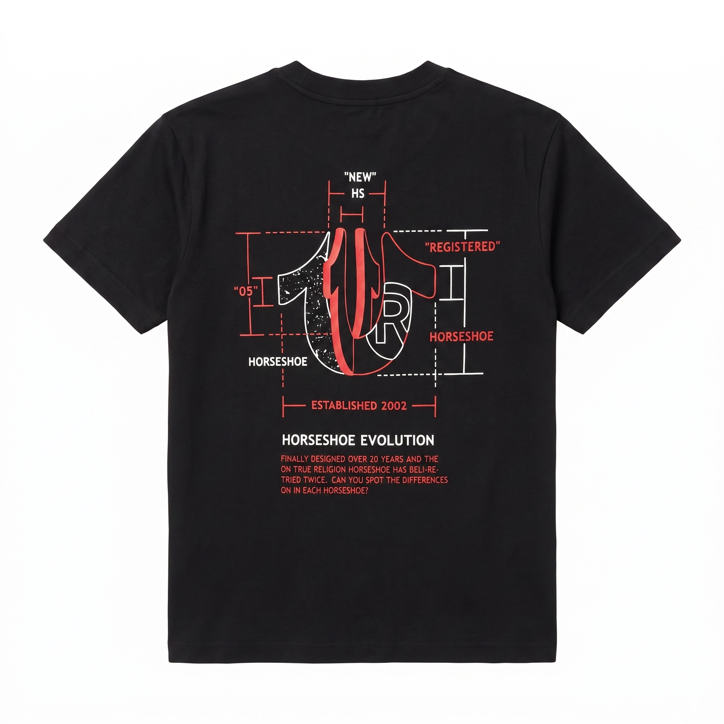 True Religion Horseshoe Evolution Graphic Black T-Shirt