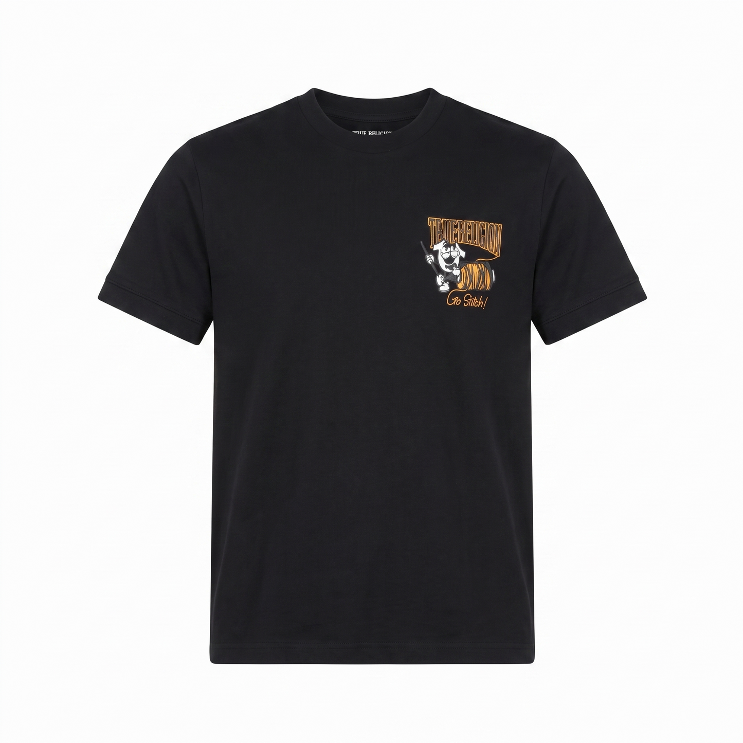 True Religion Go Stitch Graphic Black T-Shirt