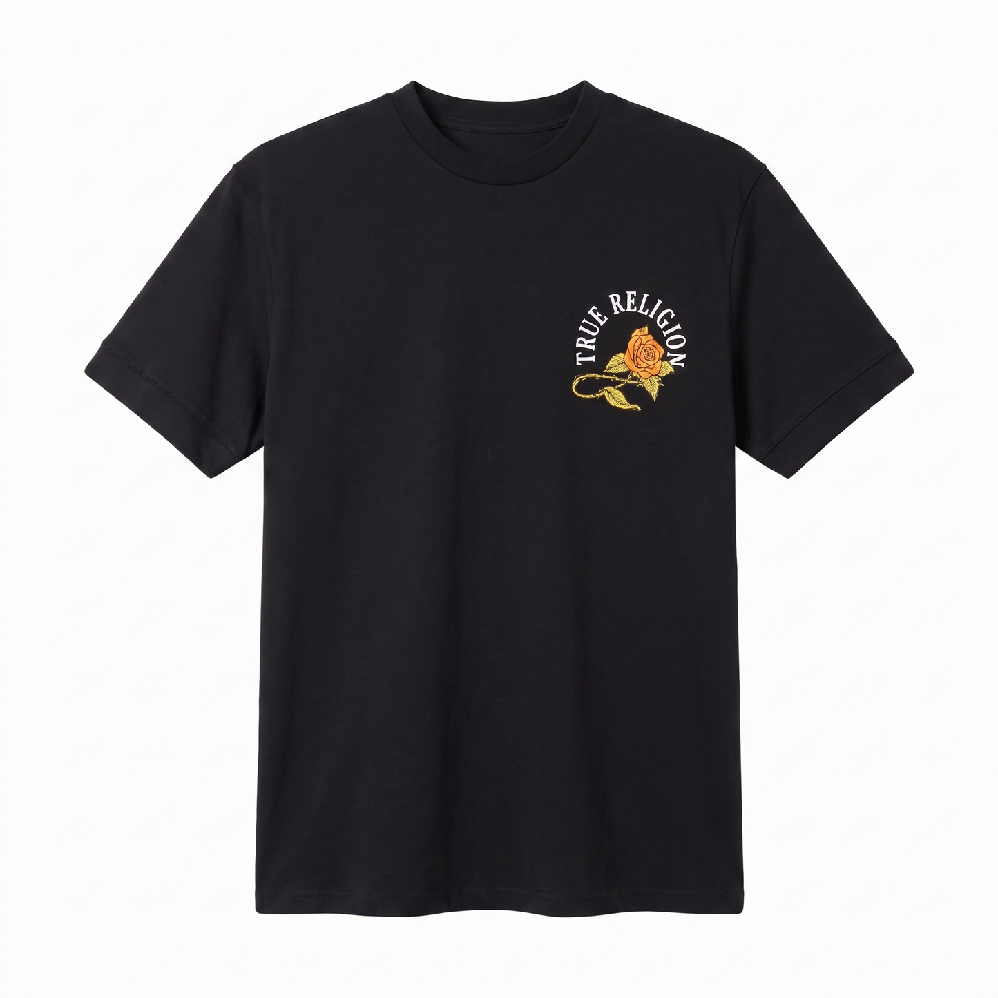 True Religion Snake Rose Graphic Black T-Shirt