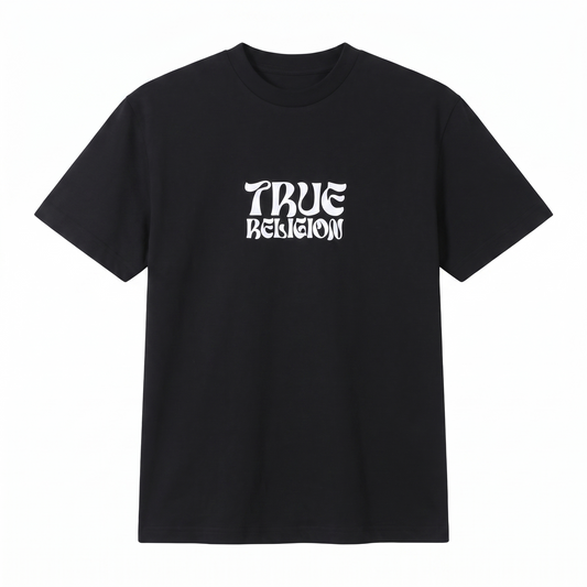 True Religion Buddha Logo Graphic Black T-Shirt