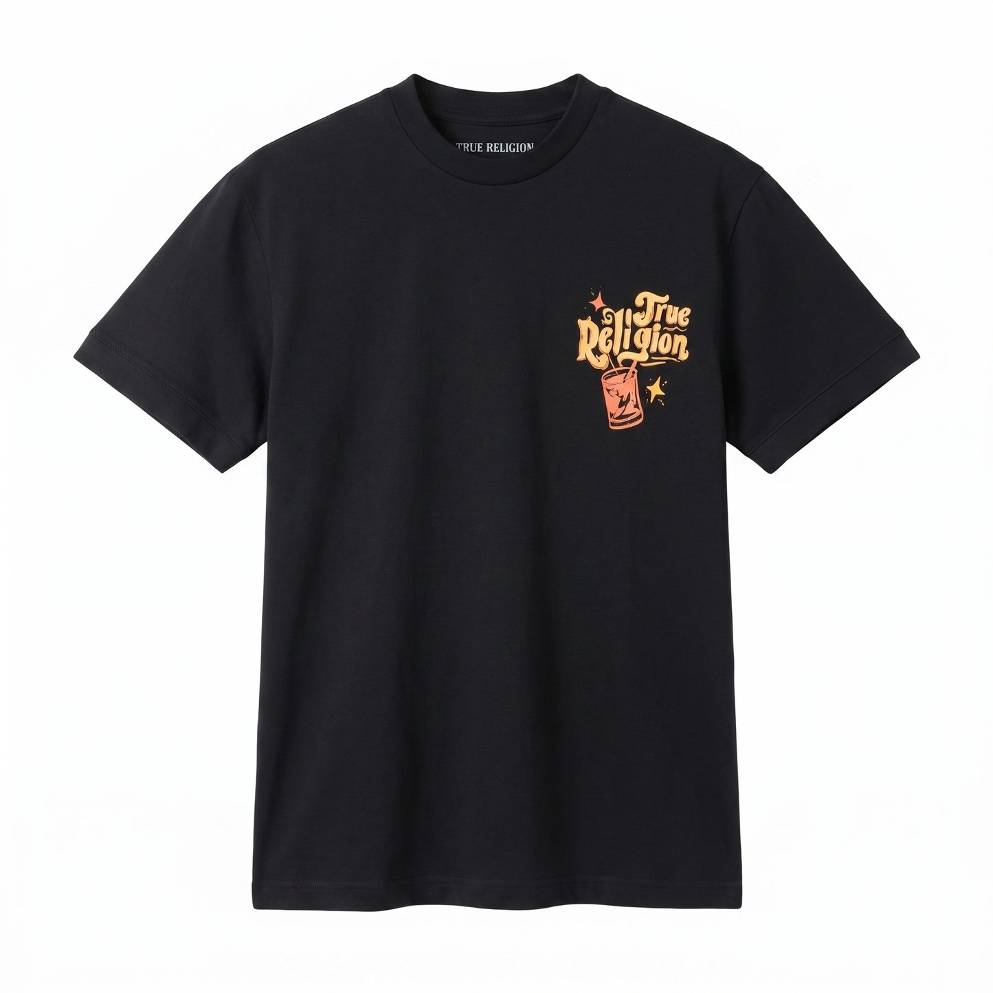 True Religion Tiki Bar Graphic Black T-Shirt
