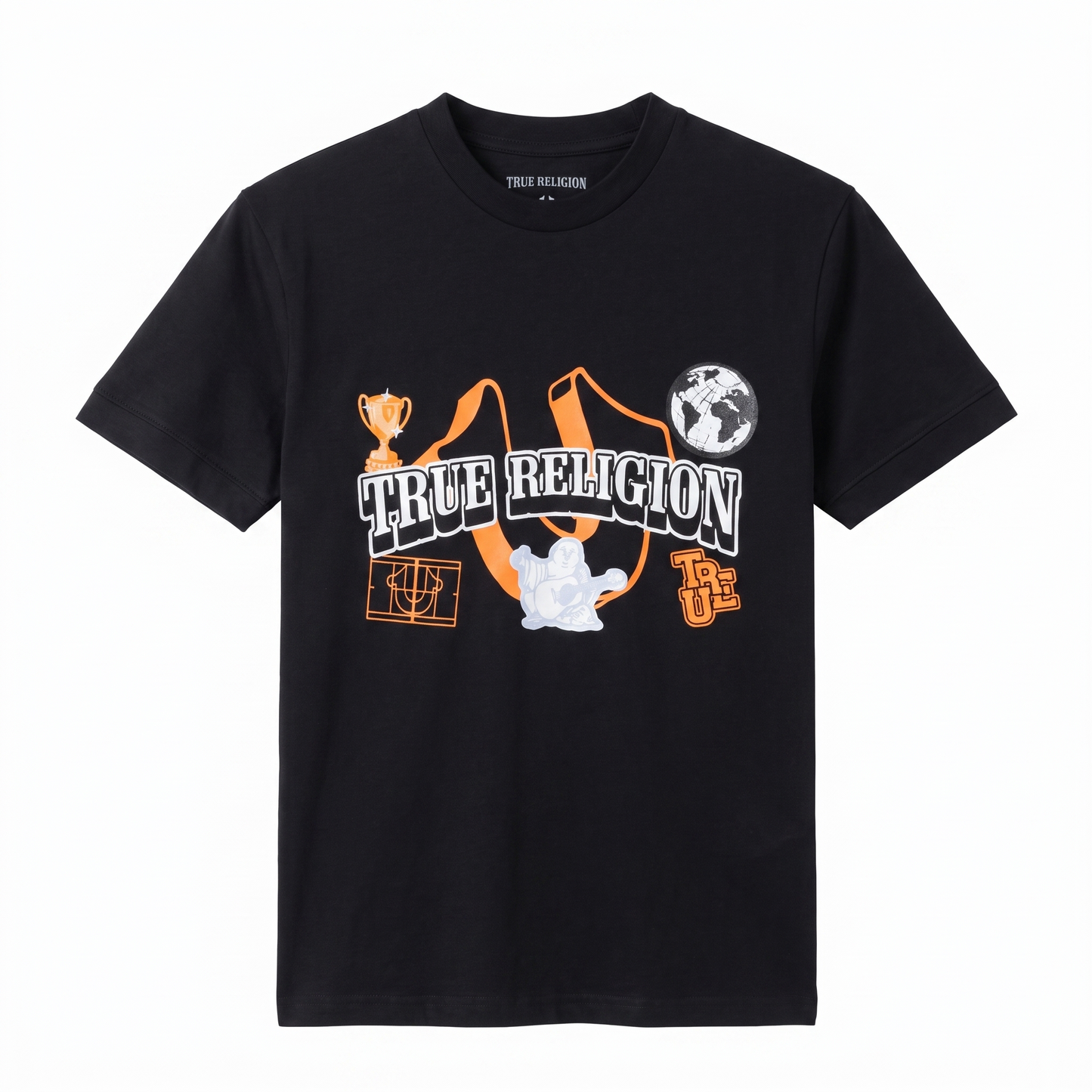 True Religion Collegiate Logo Graphic Black T-Shirt
