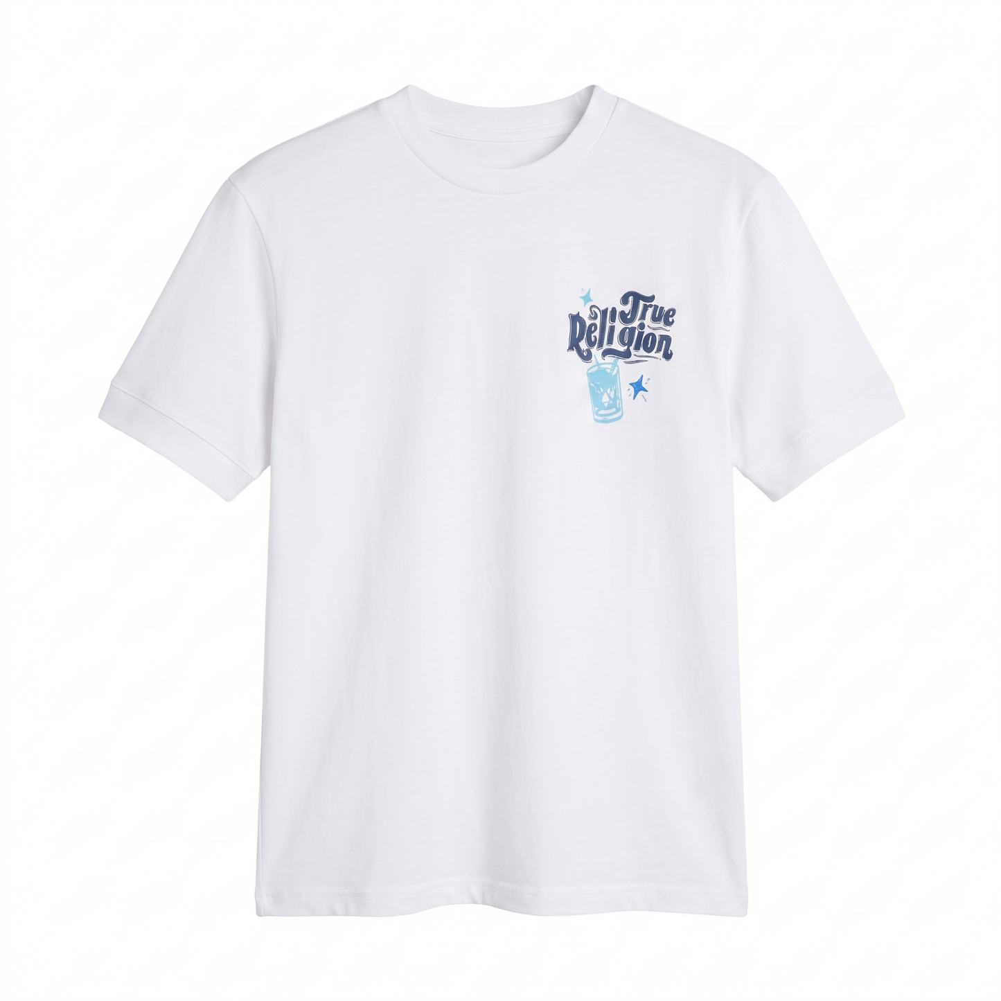 True Religion Tiki Bar Graphic White T-Shirt