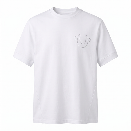True Religion Outline Logo Graphic White T-Shirt