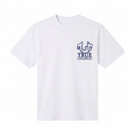 True Religion Regal Crest Graphic White T-Shirt