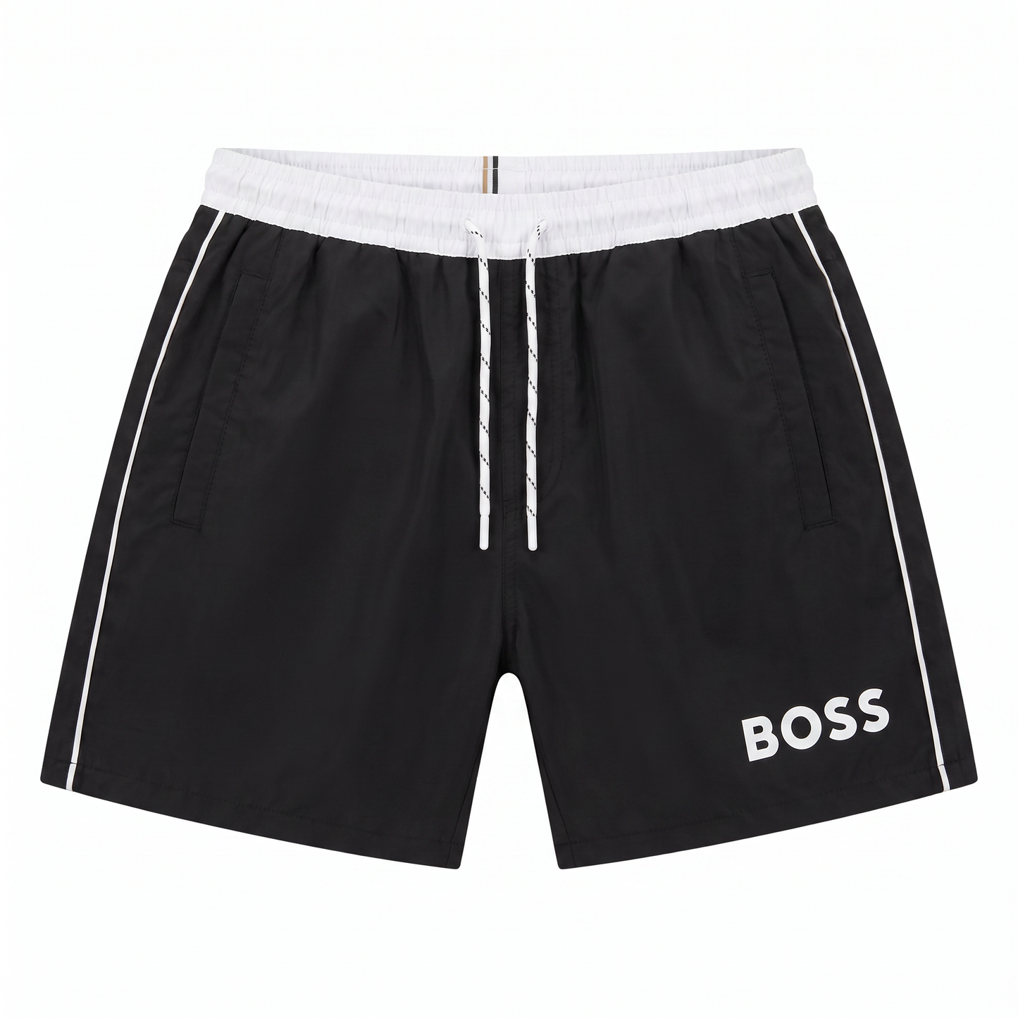 BOSS Logo Swim Shorts - Black
