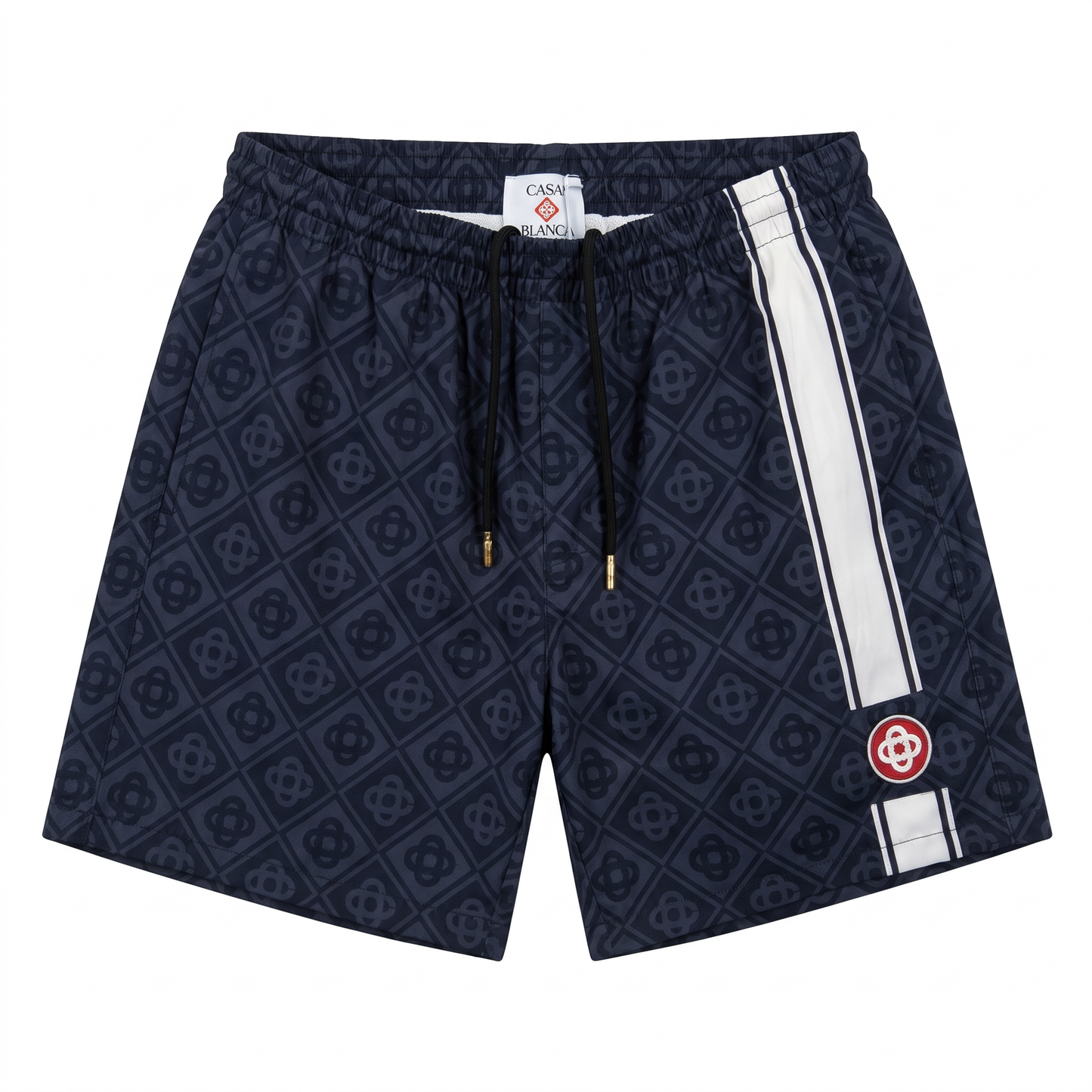 Casablanca Monogram Stripe Swim Shorts - Navy
