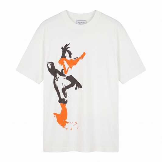 Iceberg Signature Graphic Cotton T-Shirt – Optic White