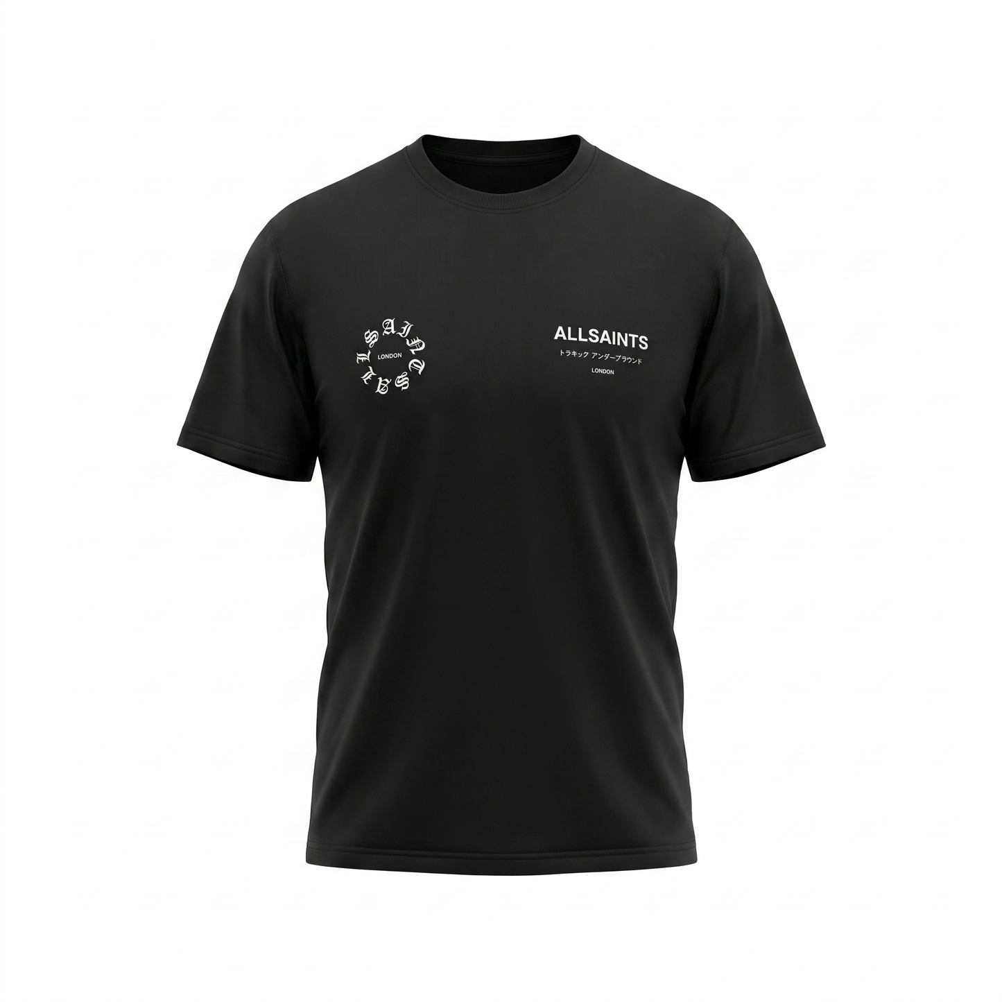 AllSaints Graphic Logo T-Shirt – Black