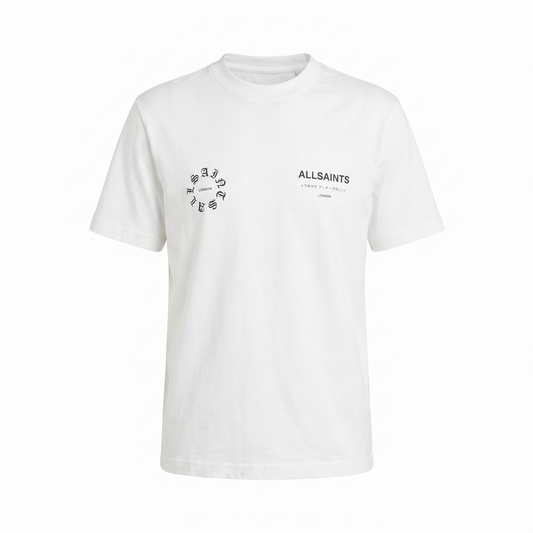 AllSaints Graphic Logo T-Shirt – White