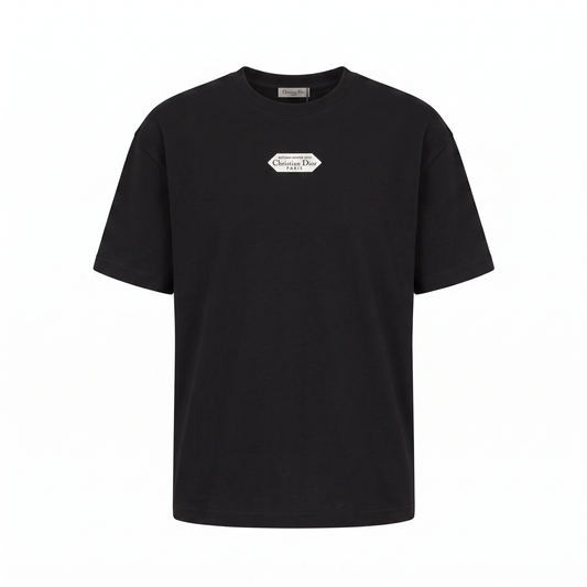 Christian Dior Black Cotton T-Shirt with Autumn