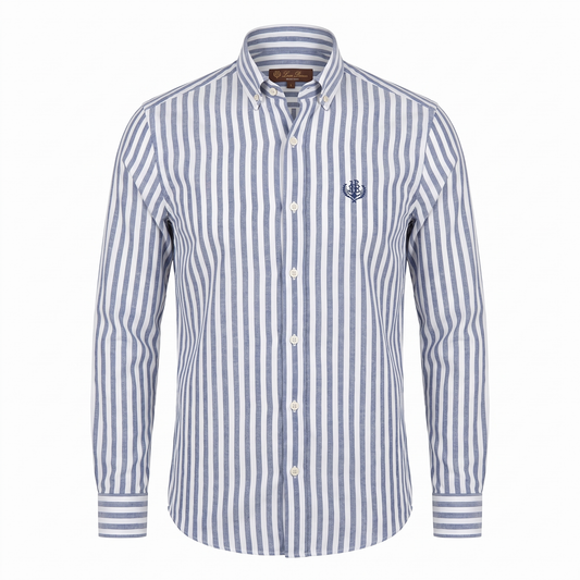 Loro Piana Elia Blue/White Stripe Shirt