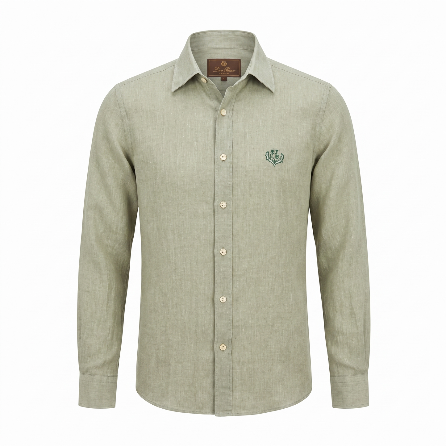 Loro Piana Sage Heritage Linen Shirt