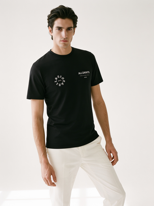 ALLSAINTS — Graphic Logo T-Shirt — Black
