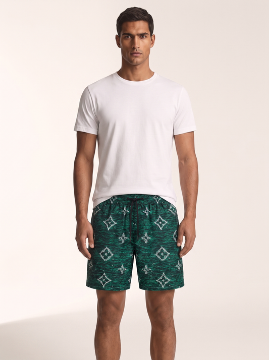 LOUIS VUITTON — Monogram Swim Shorts — Green