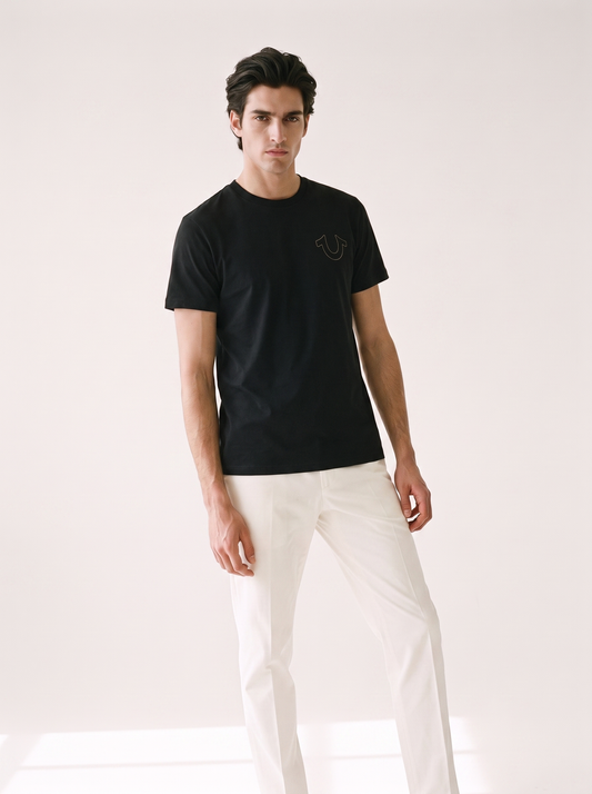TRUE RELIGION — Horseshoe Logo T-Shirt — Black