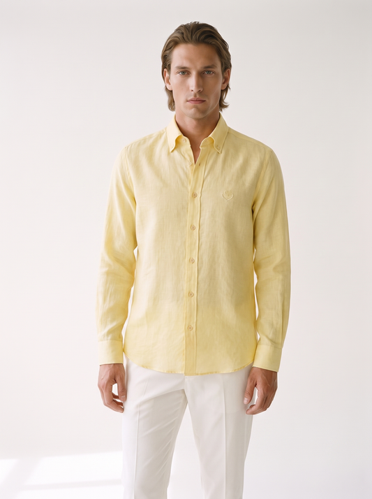LORO PIANA — Golden Meadow Linen Shirt