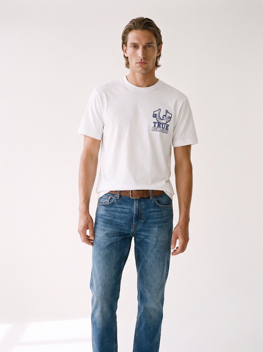 TRUE RELIGION — Regal Crest Graphic White T-Shirt