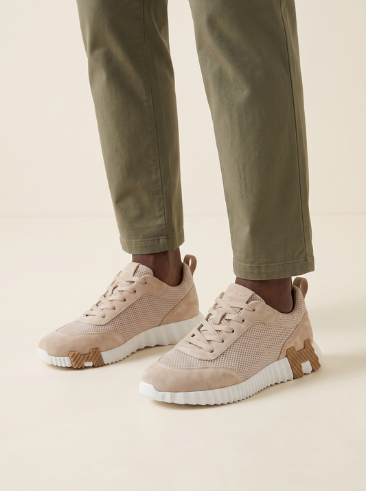 MODEL·HERMÈS — Mesh Suede Chunky Sole Beige
