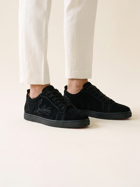 MODEL·BIANCO — Christian Louboutin Black Suede Sneaker