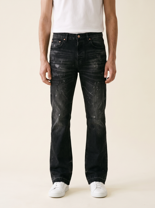 MODEL·PURPLE BRAND — Black Distressed Bootcut Jeans