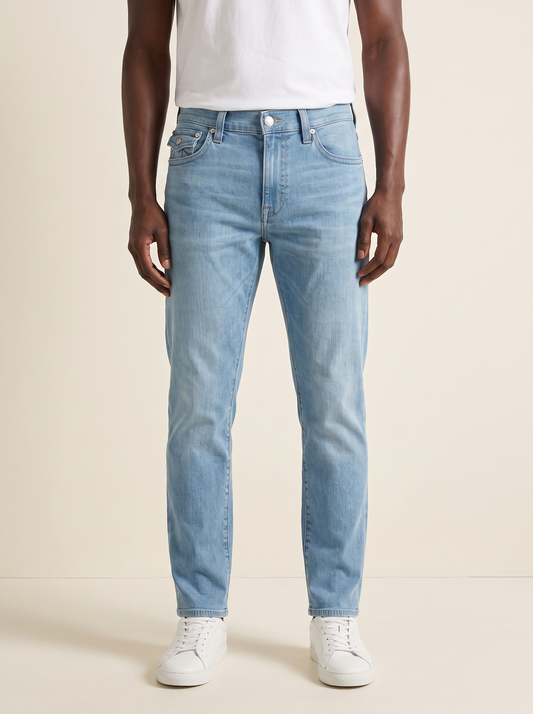 MODEL·TRUE RELIGION — Sunset Embroidered Denim