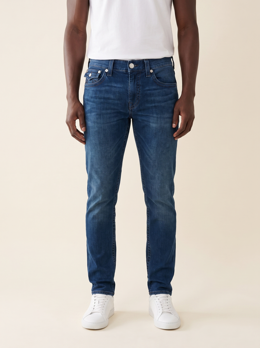 MODEL·TRUE RELIGION — Dark Blue Slim Fit Jeans